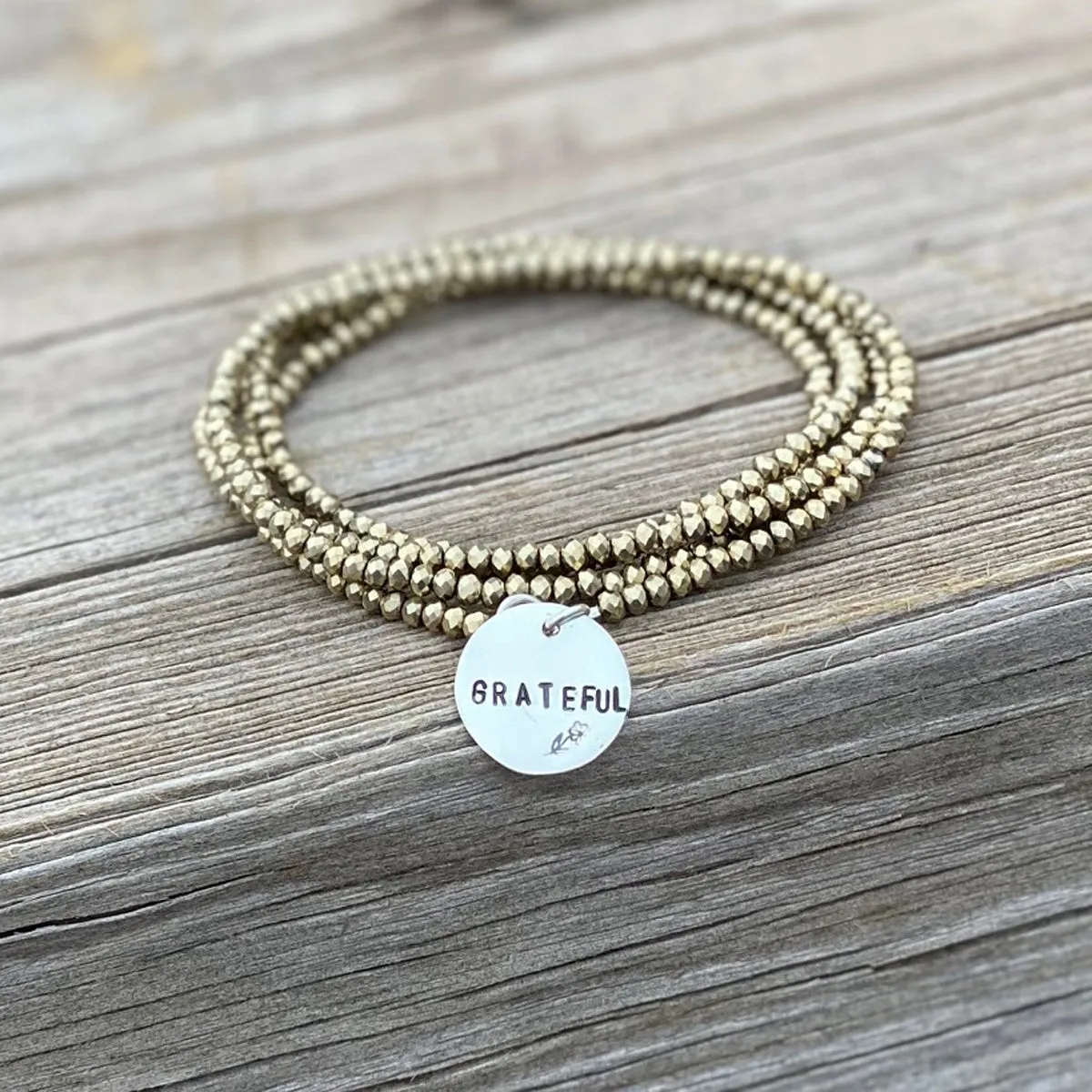 GRATEFUL Wrap Bracelet for Gratitude Practice