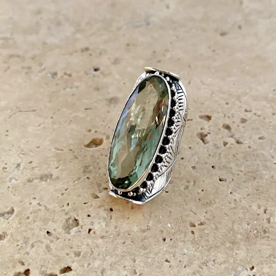 Green Amethyst Ring - Devani