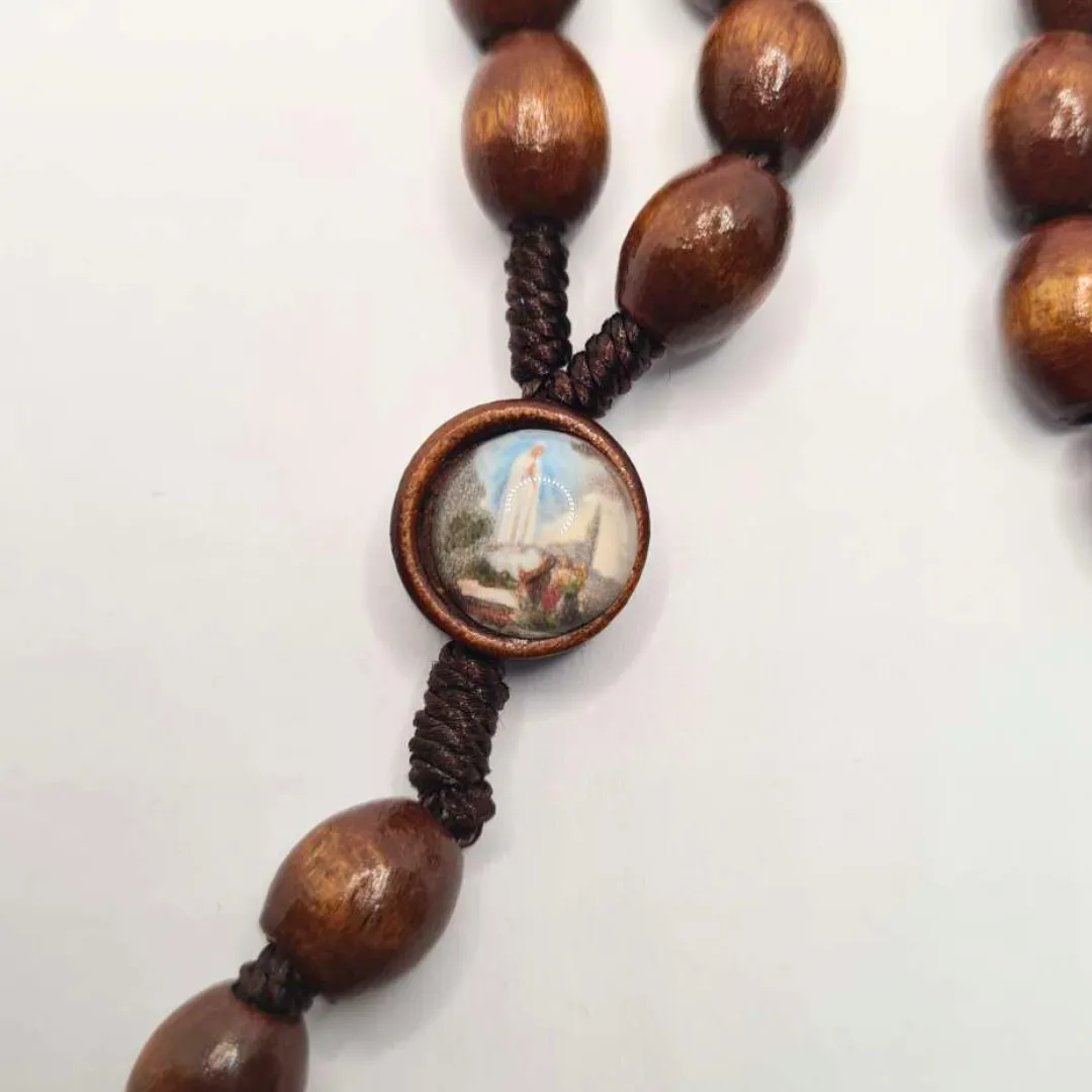 Holy Spirit Wood Rosary of Fatima