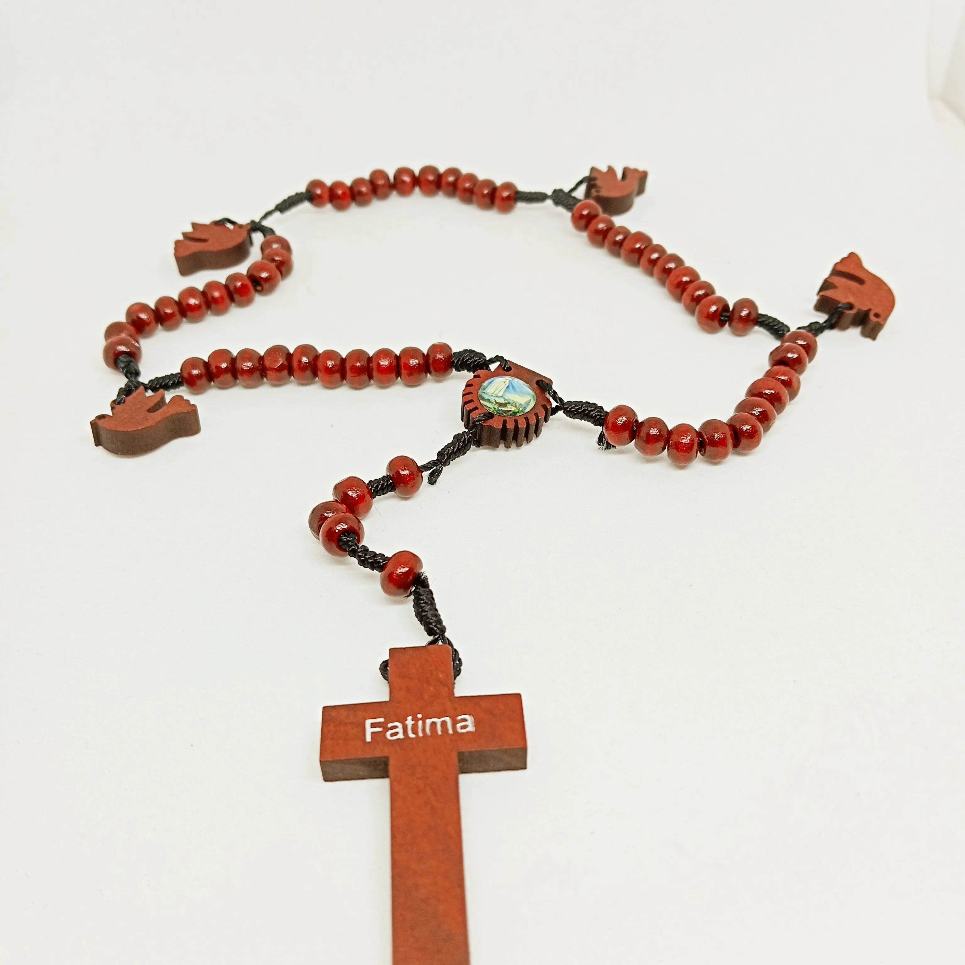 Holy Spirit Wood Rosary of Fatima