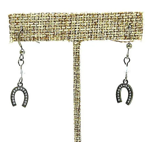 Horseshoe Earrings with Crystal Accents | A Lucky and Stylish Way to Add a Touch of Fashion to Your Outfit