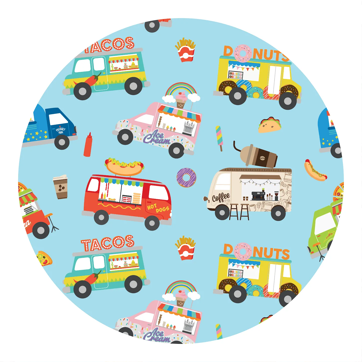 I Like Food Trucks and I Cannot Lie Toddler Pajamas (Long Sleeve)