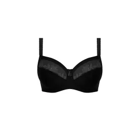 Illusion Underwire Side Support Bra - Black