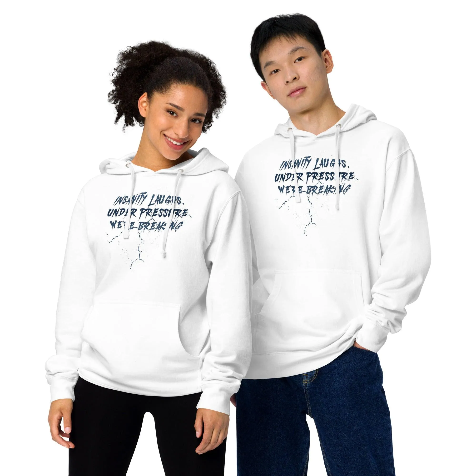 Insanity Laughs Under Pressure Unisex midweight hoodie