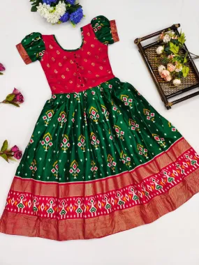 Kids Girl Traditional Designer Gown Dress