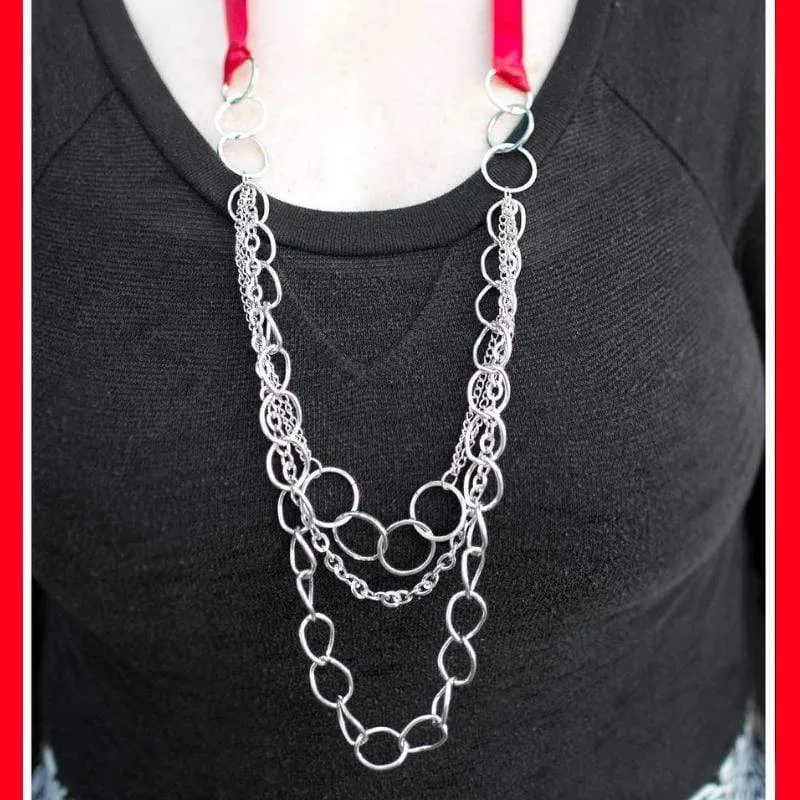 KNOT So Lady Like Red Ribbon Necklace