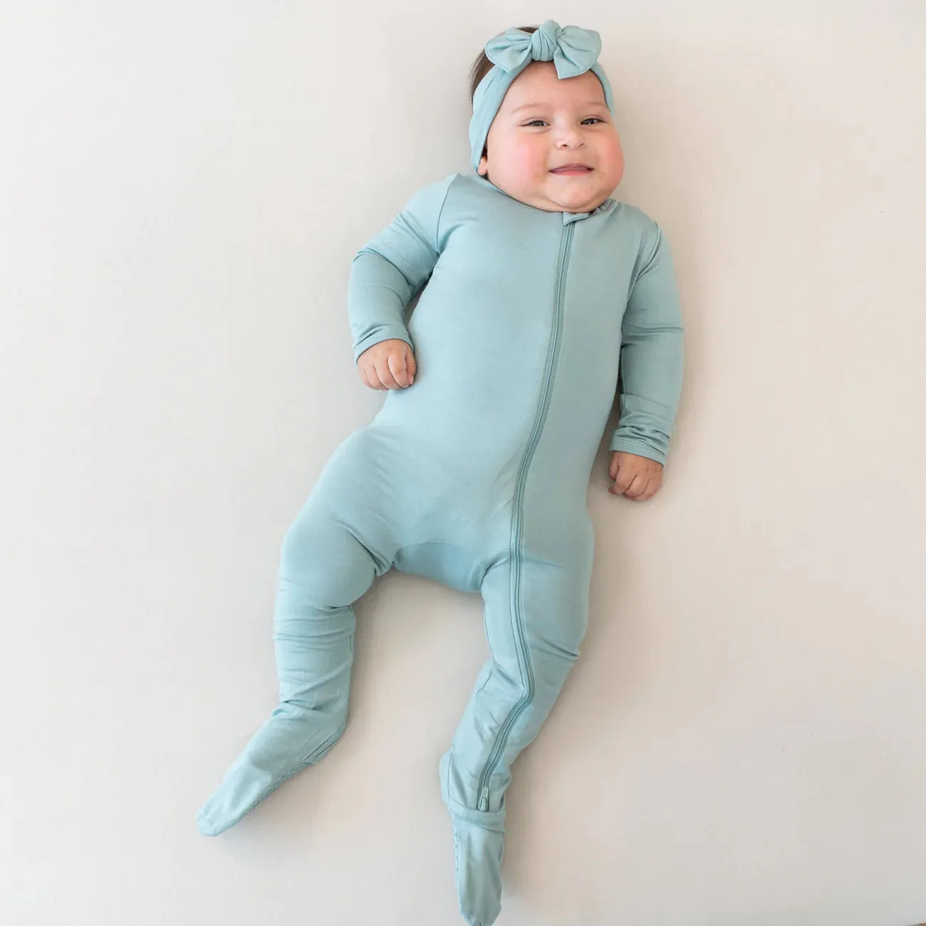 Kyte Baby - Zippered Footie in Glacier