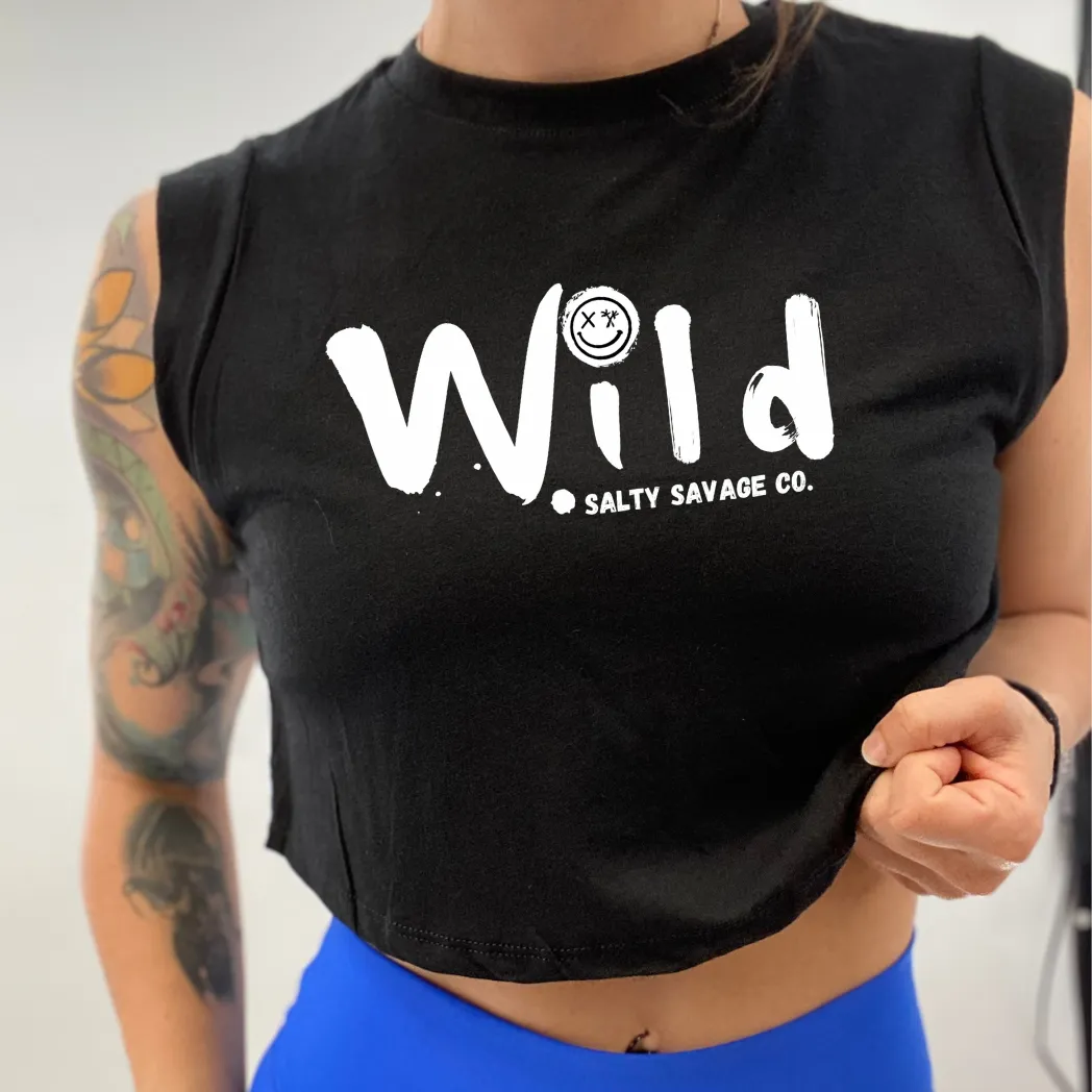 Ladies ”Wild” Cropped Muscle Tank