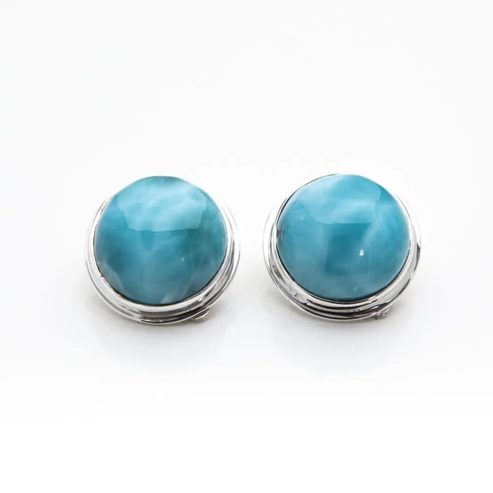 Larimar Clip On Earrings Maggie