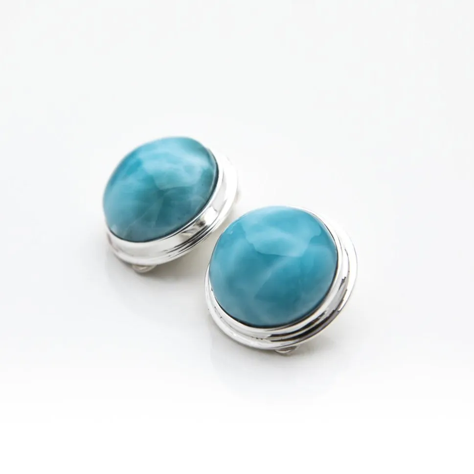 Larimar Clip On Earrings Maggie