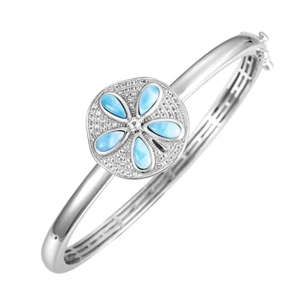 Larimar Pavè Sand Dollar Bangle