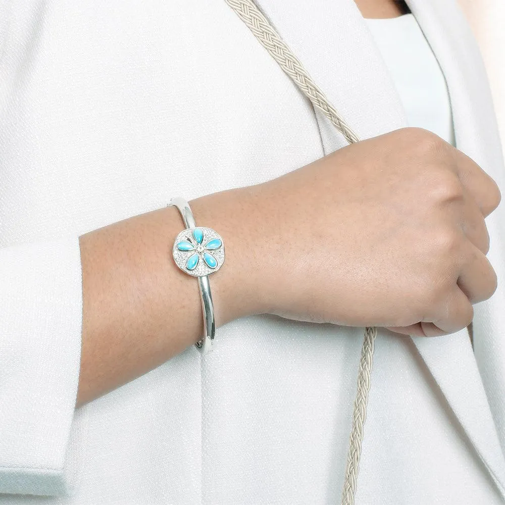 Larimar Pavè Sand Dollar Bangle