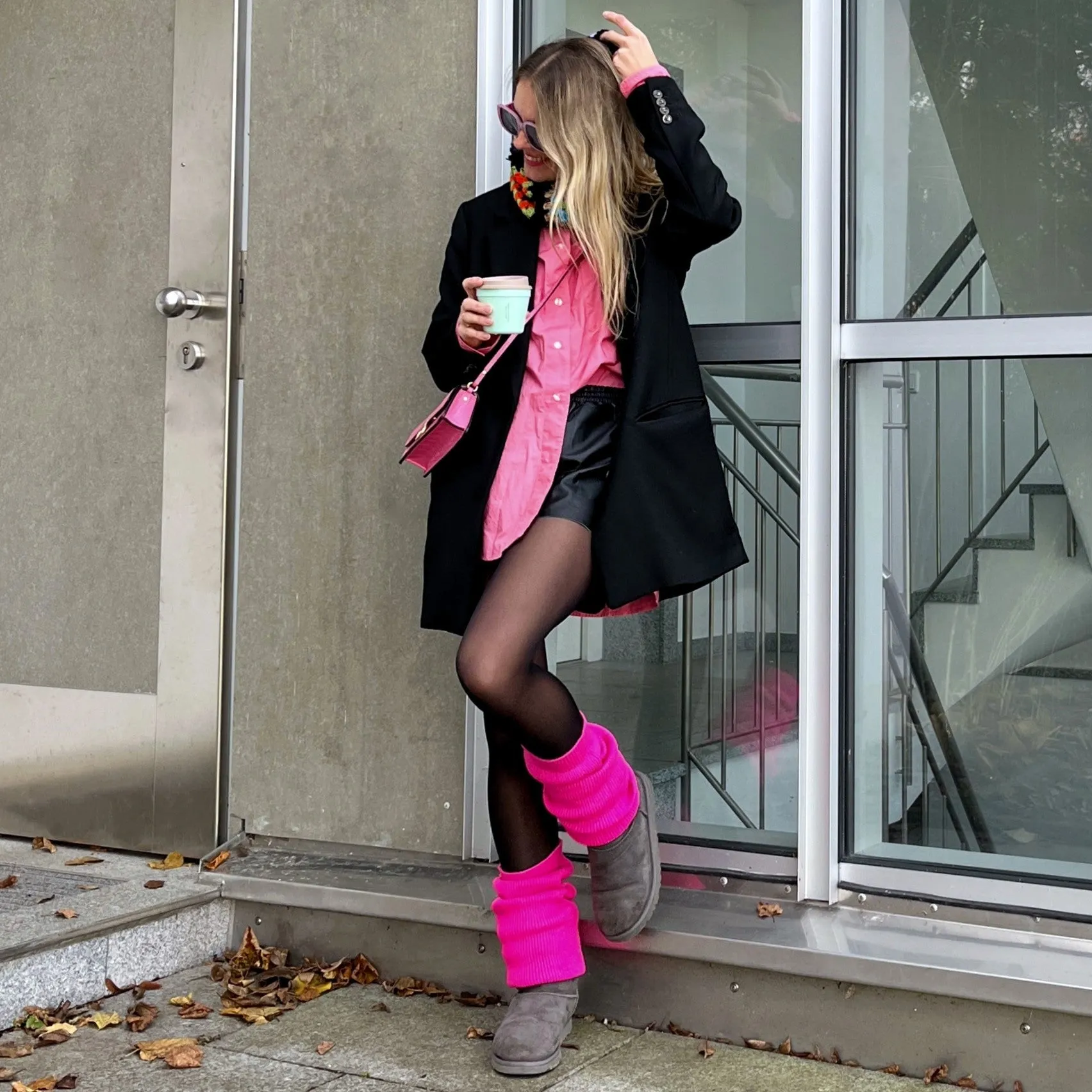 Leg Warmers - Neon Pink