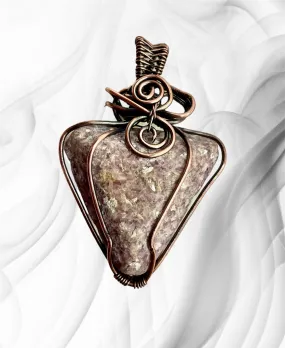 Lepidolite Wire Wrapped Pendant