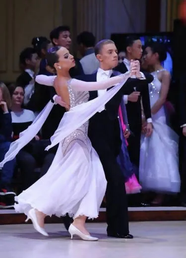 Light Pink & White Ballroom Dress