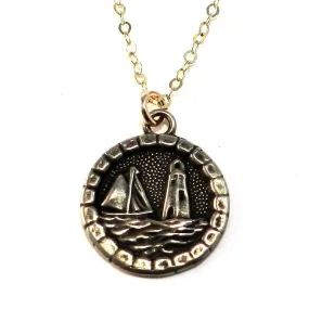 LIGHTHOUSE - Antique Button Necklace - Bronze