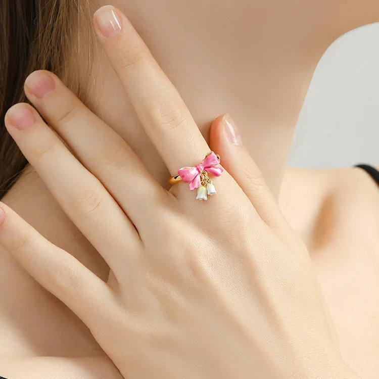 Lily Of The Valley Bowknot Ring