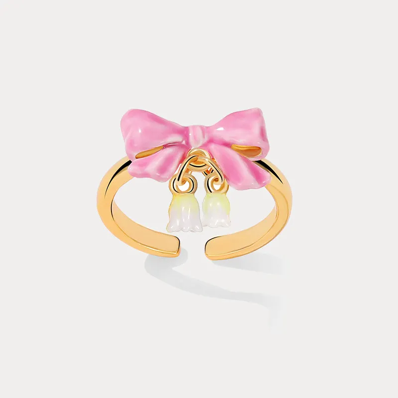 Lily Of The Valley Bowknot Ring