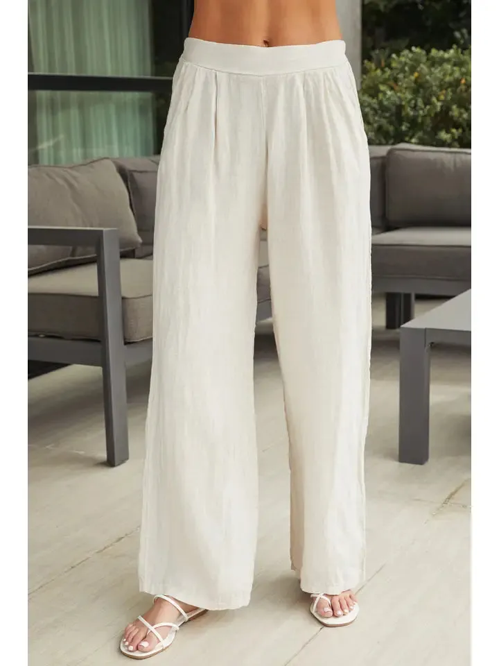 Linen Wide Leg Loose Fit Pant