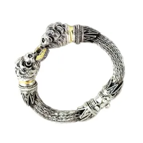 Lions of Mycenae Silver & Gold Bracelet