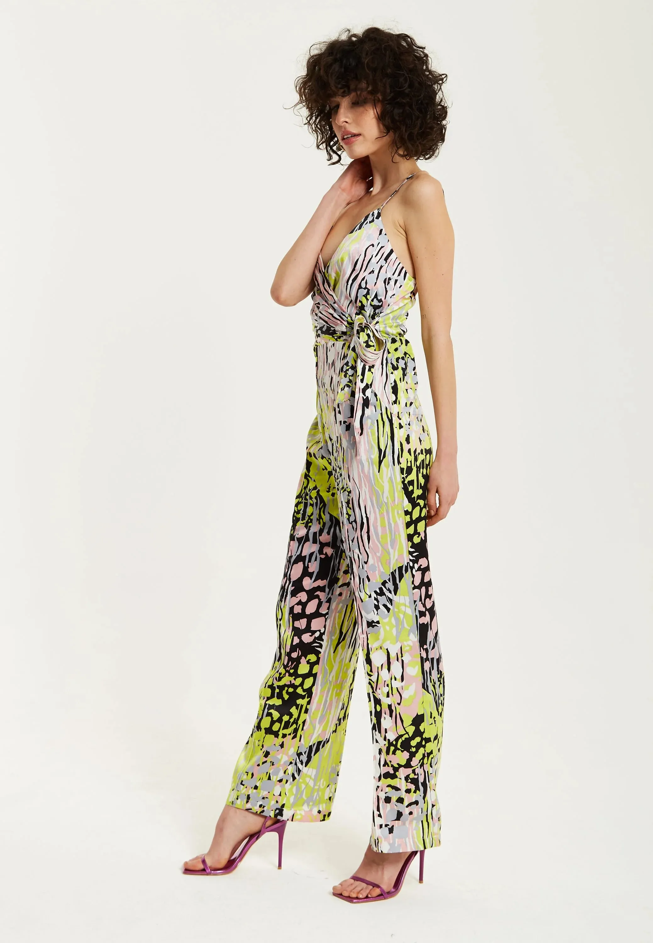 Liquorish Multicolour Abstract Print Jumpsuit