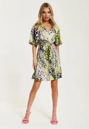 Liquorish Multicolour Abstract Print Mini Dress