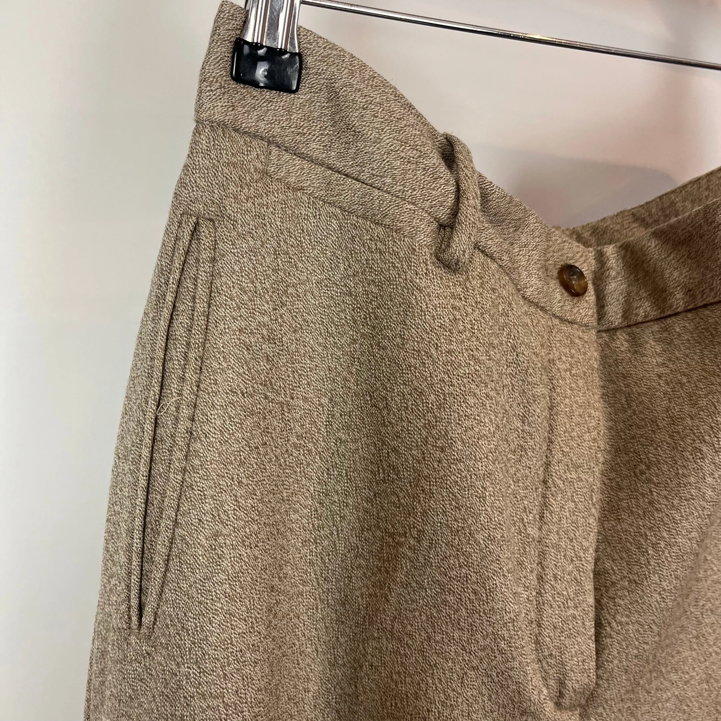 Loro Piana 1490 Beige Marl Cashmere Pants M