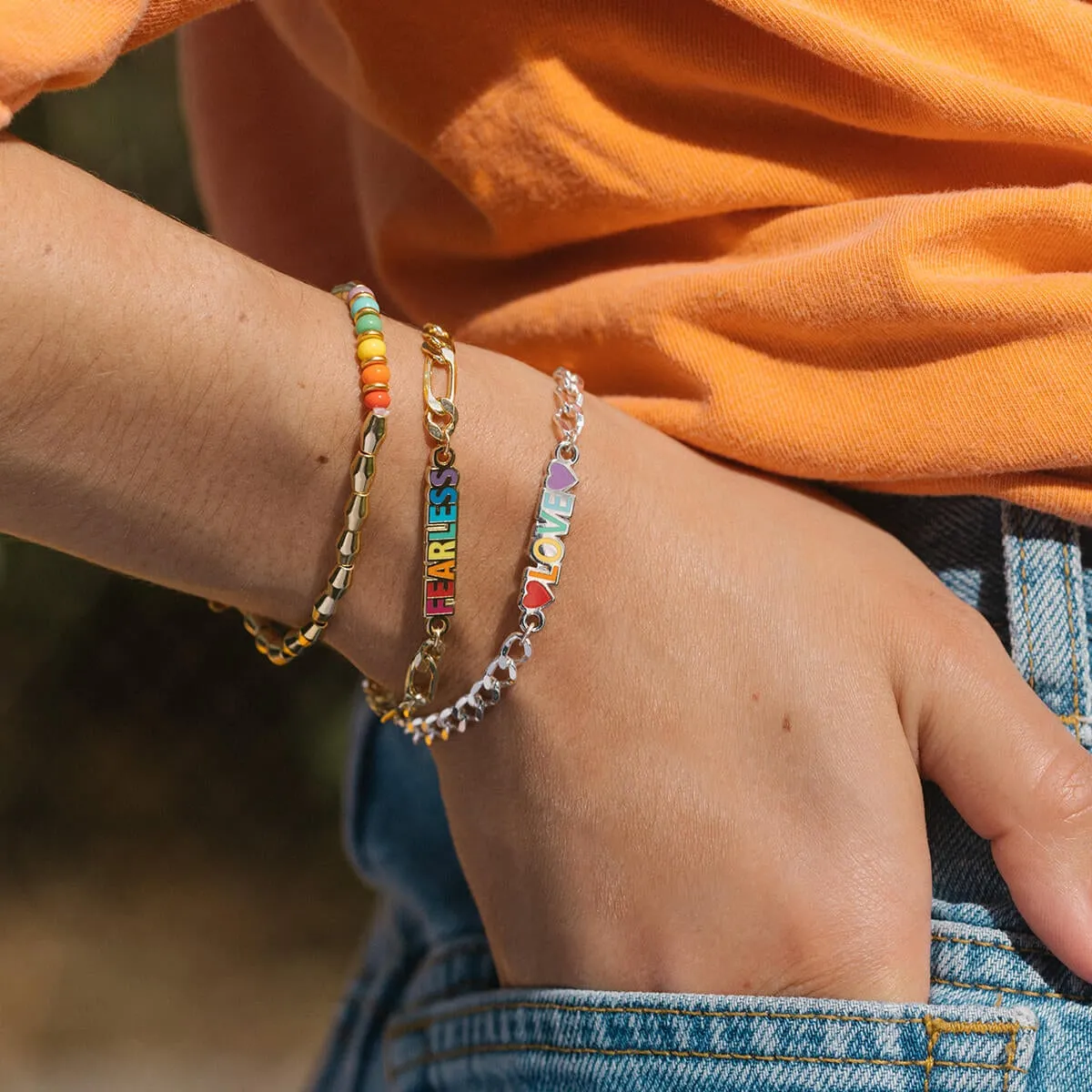 'Love' Multicolored Stretch Bracelet