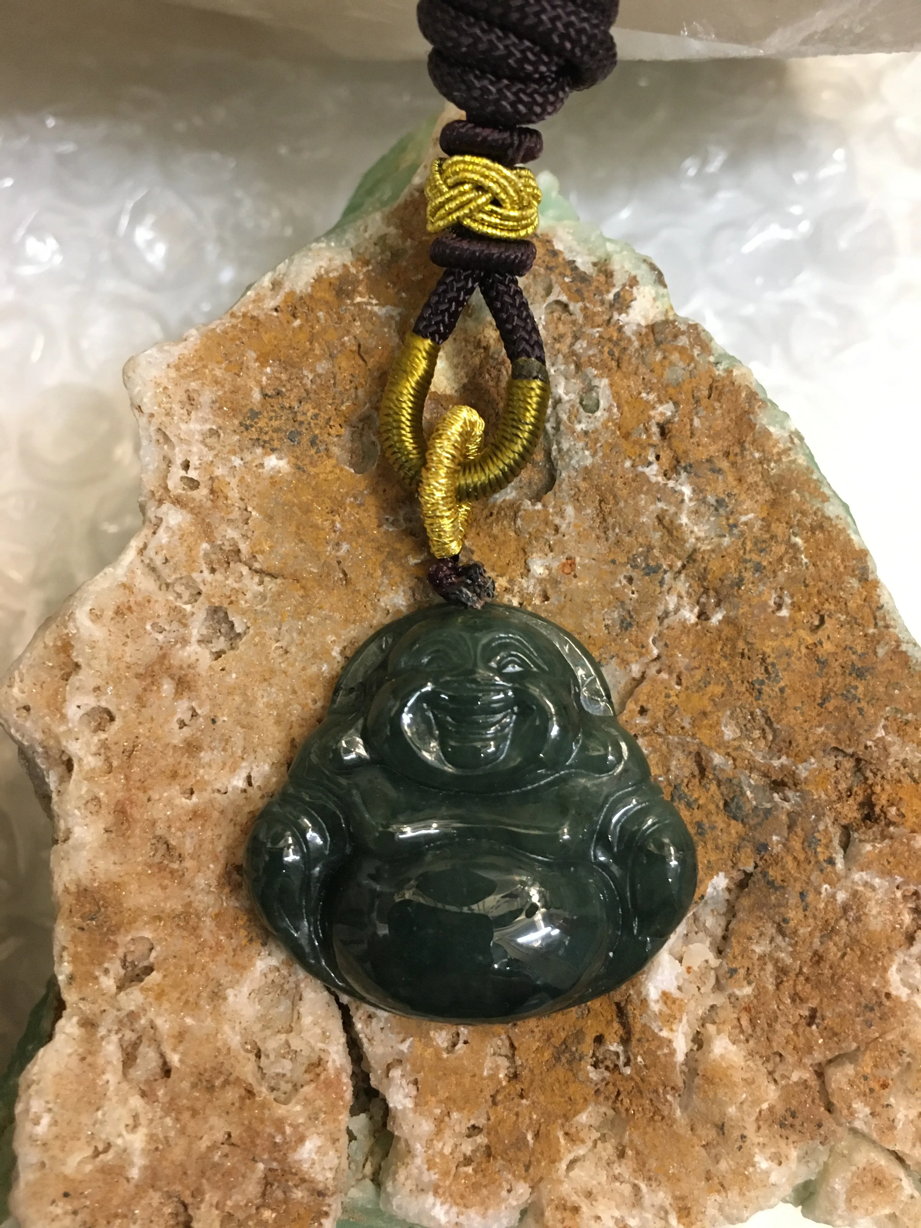 Lucky Jadeite Jade Buddha Pendant Necklace Jewelry For Her-Best Blessing Gifts