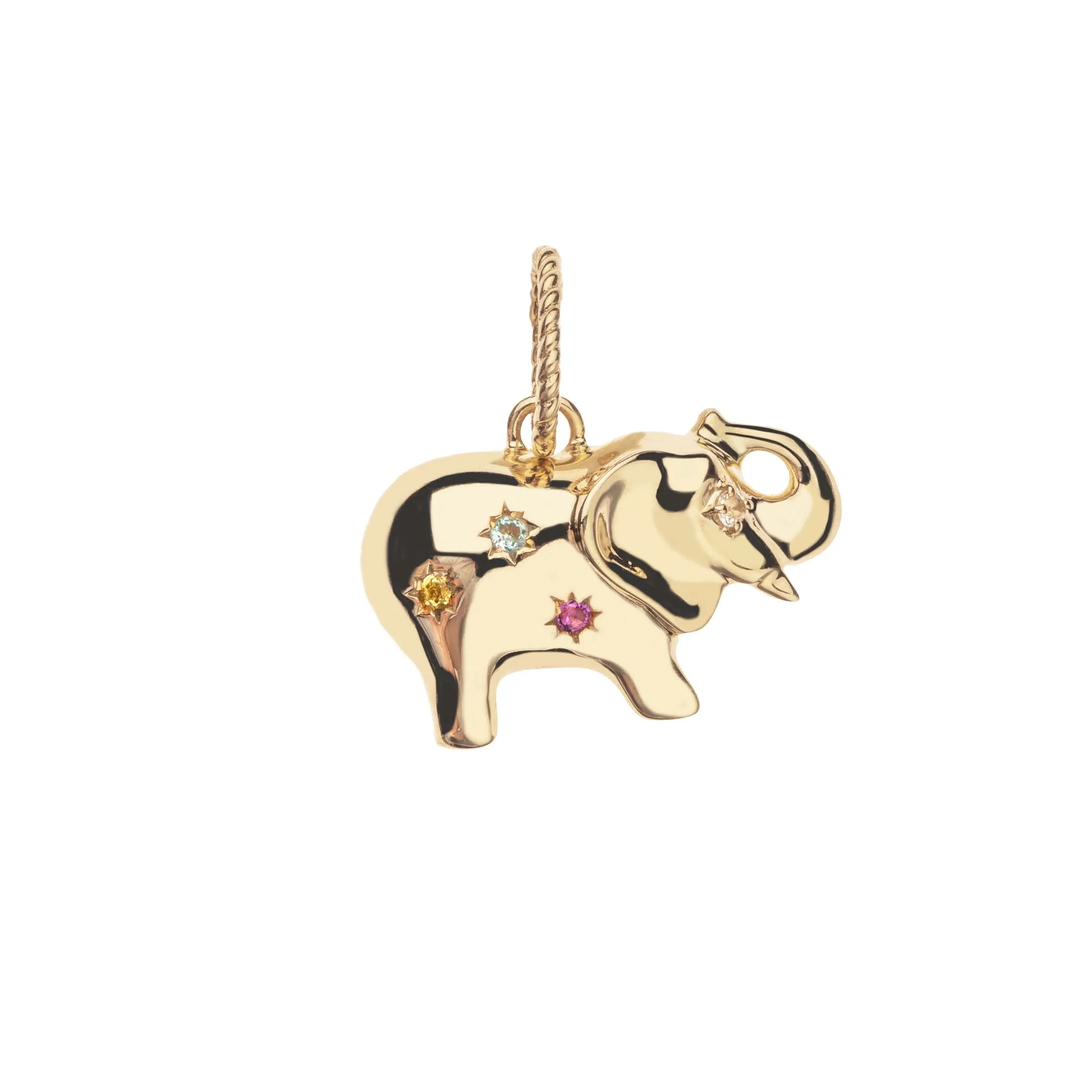 LUCKY Wishful Elephant Pendant in Solid Gold