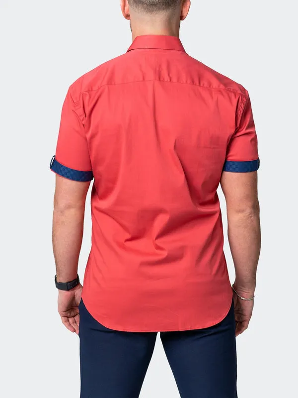 Maceoo Stretch Short Sleeve Shirt - Galileo Sleek Orange