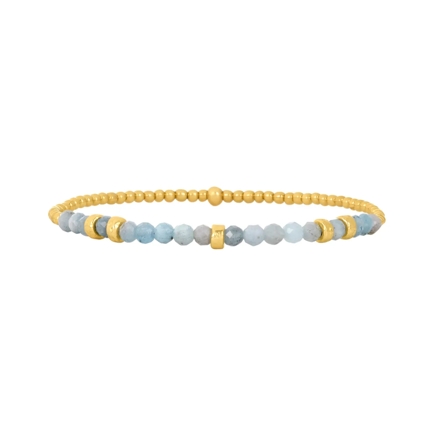 March Aquamarine and Rondelle Bracelet