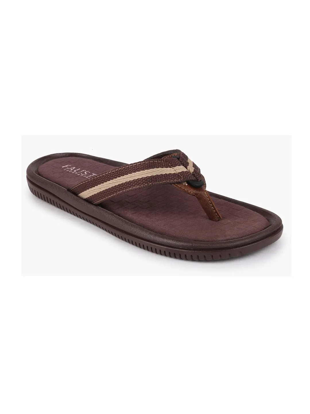 Men Brown Casual Slip-On Slippers