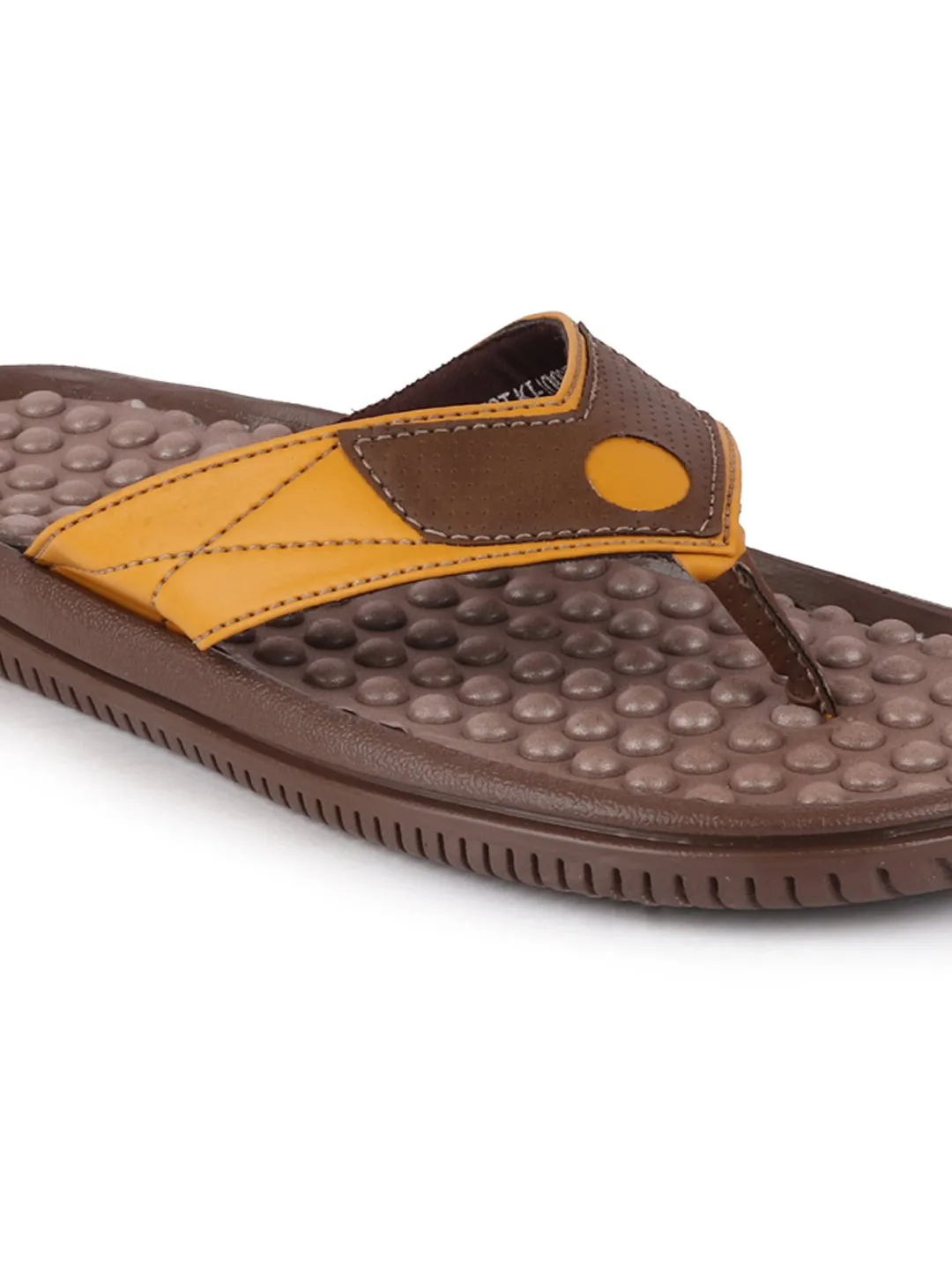 Men Brown/Tan Casual Slip-On Slippers