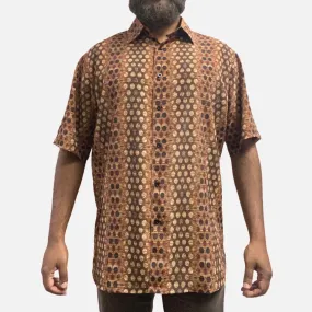 Men’s Brown Summer Short Sleeve Shirt | Classic Fit