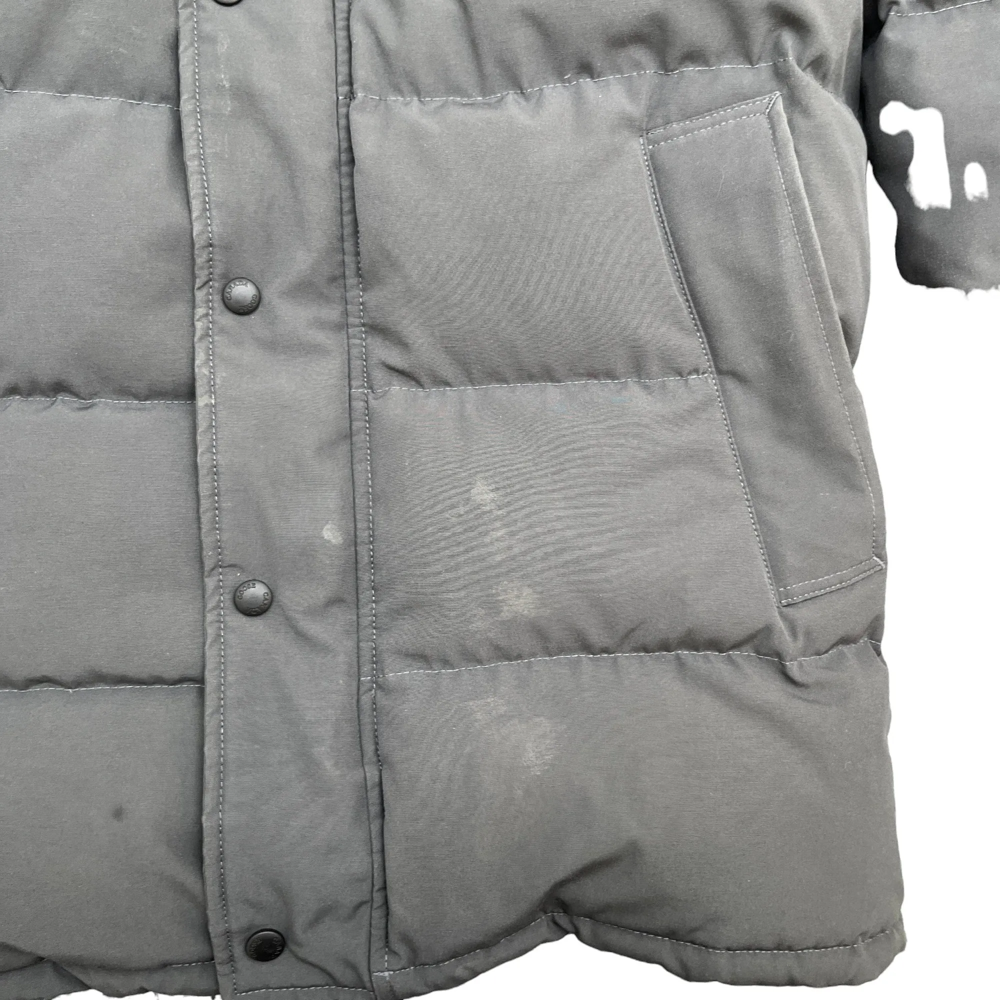 Men's Carson Parka Down Jacket Grey Size M