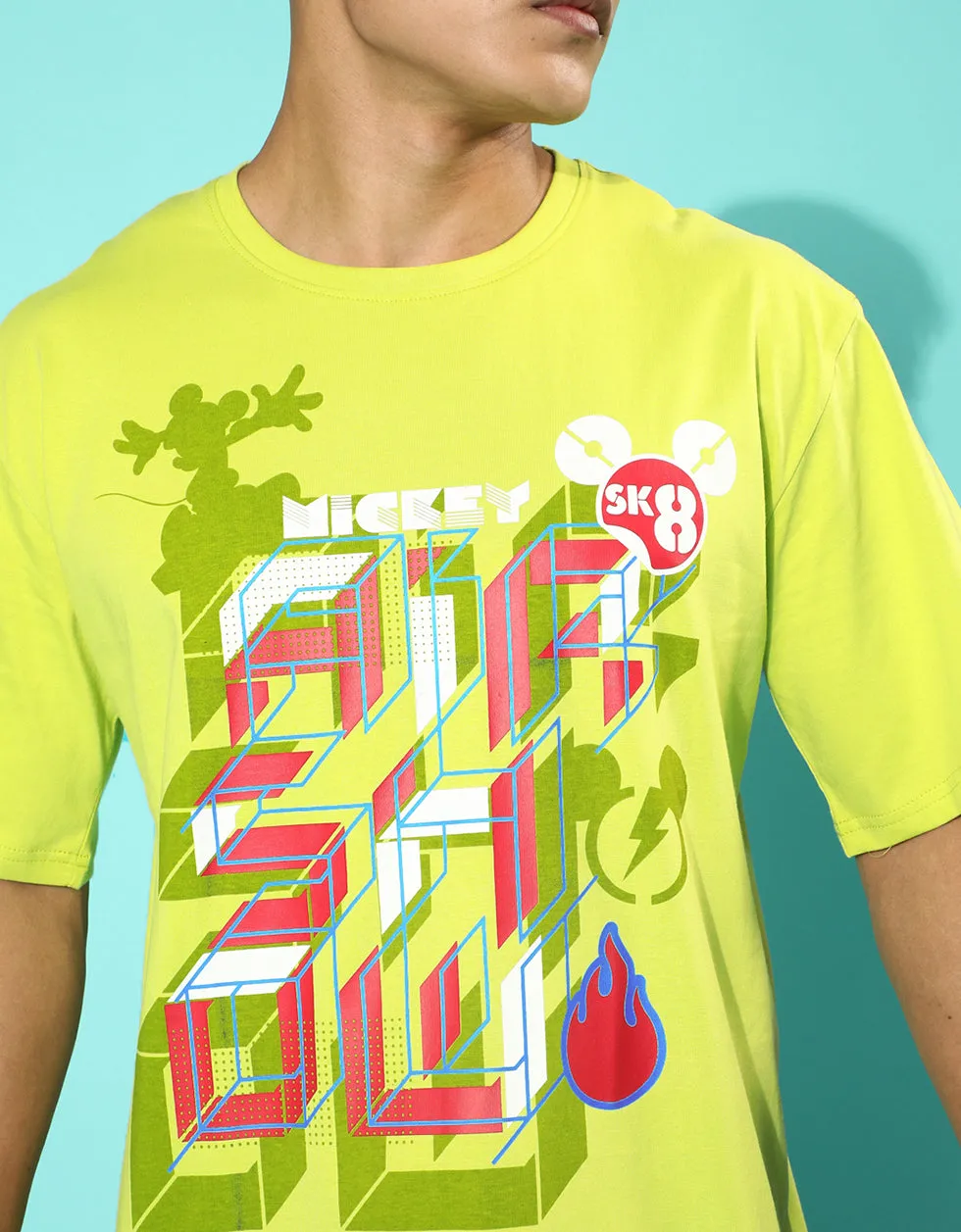 Mickey Green Oversized Tshirt