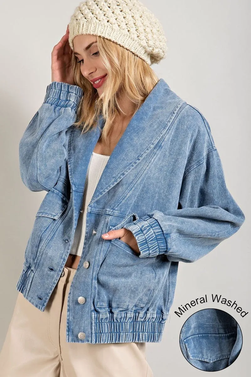 Mineral Washed Denim Jacket