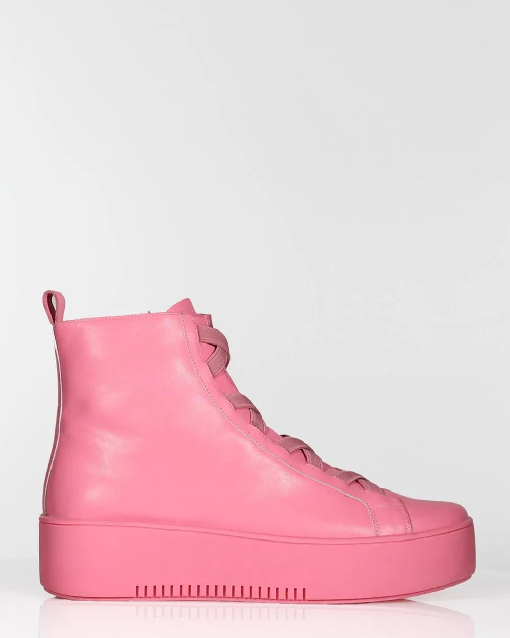 Minx Tatiana Dark Ballet Pink Leather High Top Casual