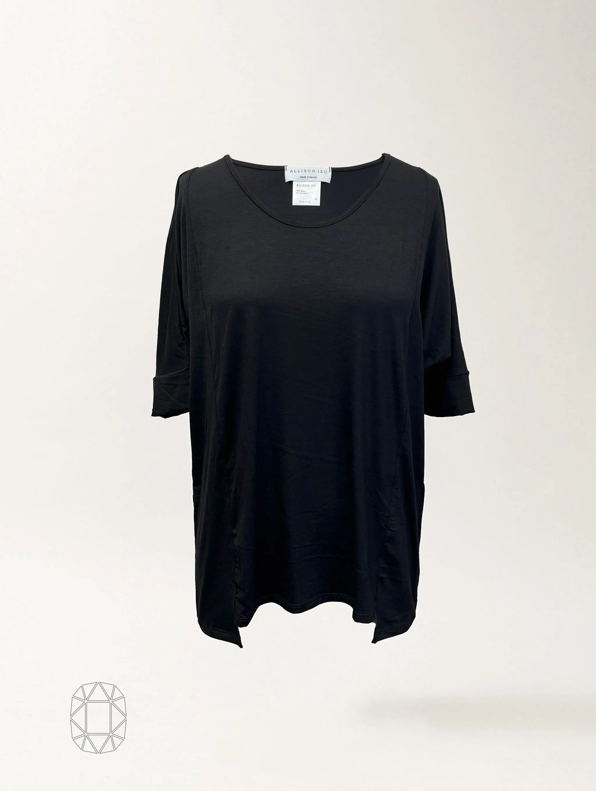 Misa Top - Black Rayon Jersey