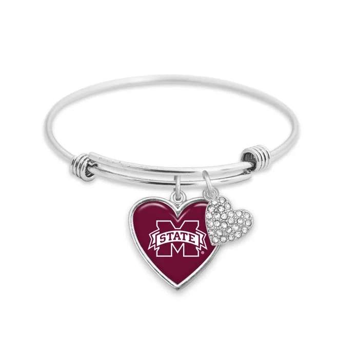 Mississippi State Bulldogs Bangle Charm Bracelet