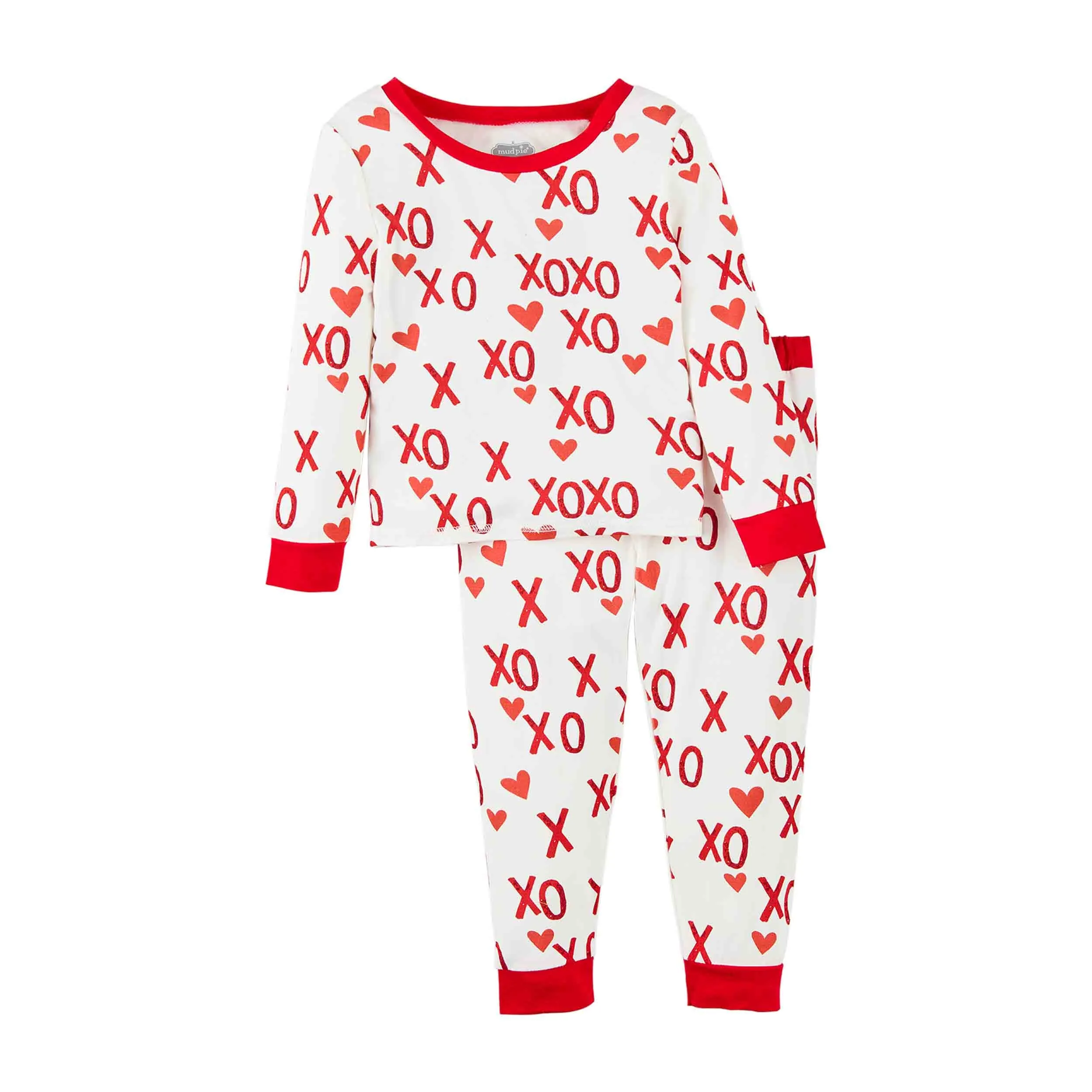 Mud Pie XO Valentine's Day L/S Bamboo Pajama Set