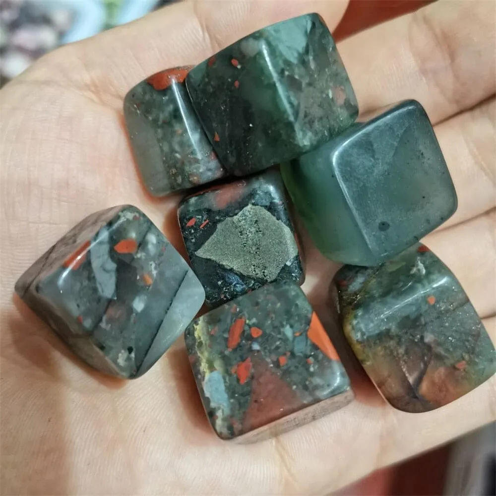 Natural Cube Quartz African Bloodstone Crystal