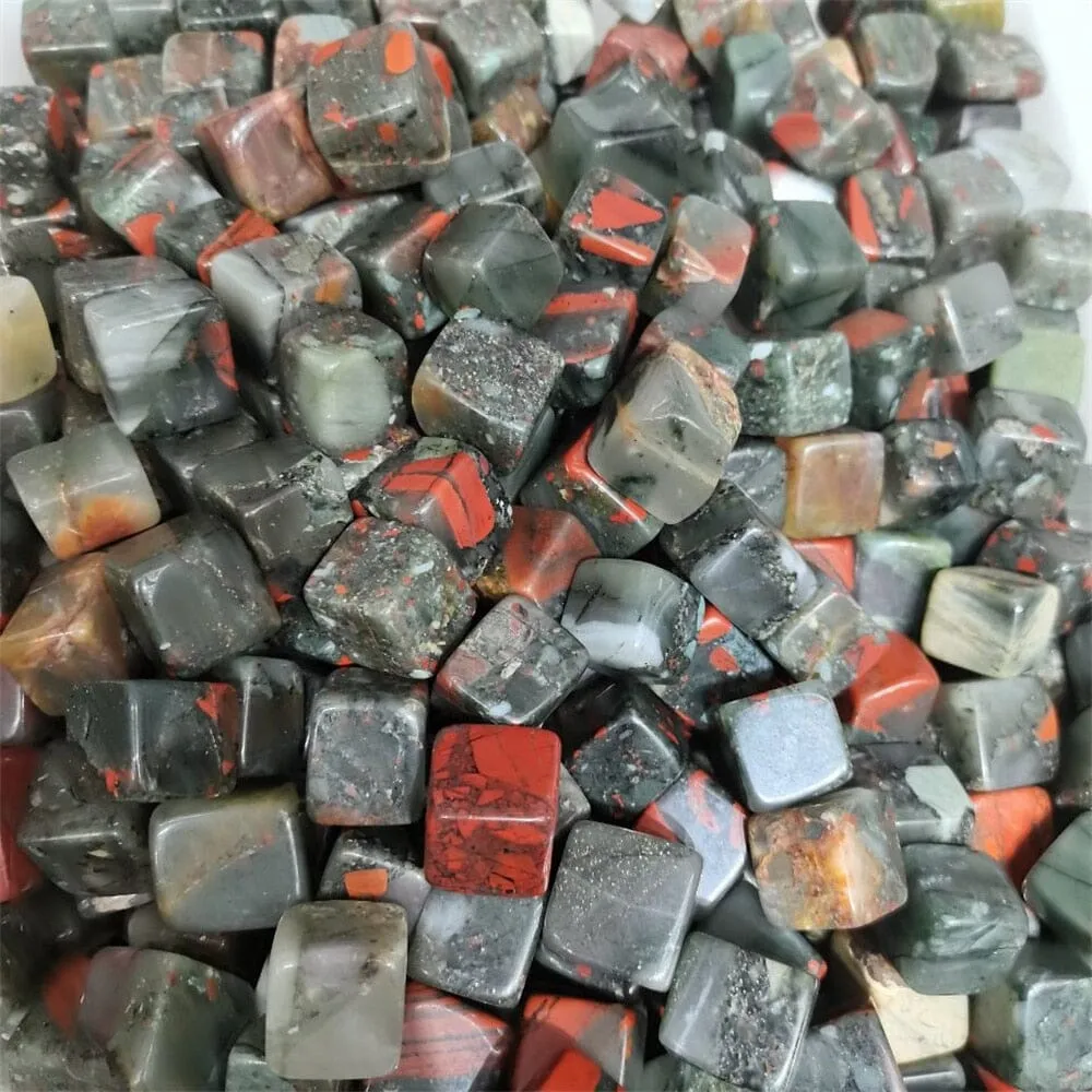 Natural Cube Quartz African Bloodstone Crystal