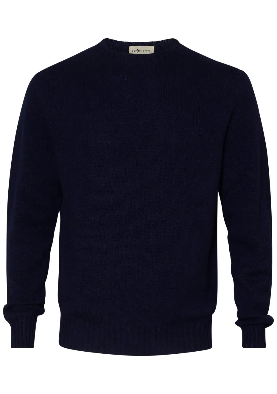 Navy Crewneck Cashmere Sweater