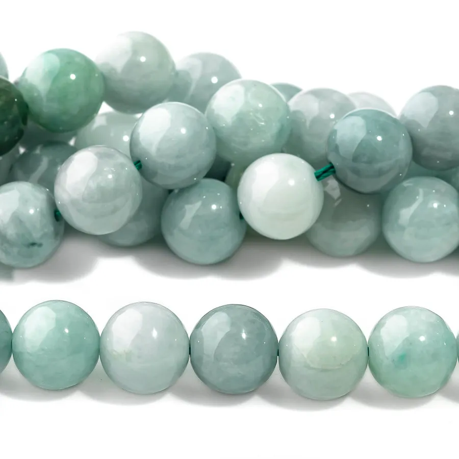 New Burma Jade 10mm Round - 15-16 Inch