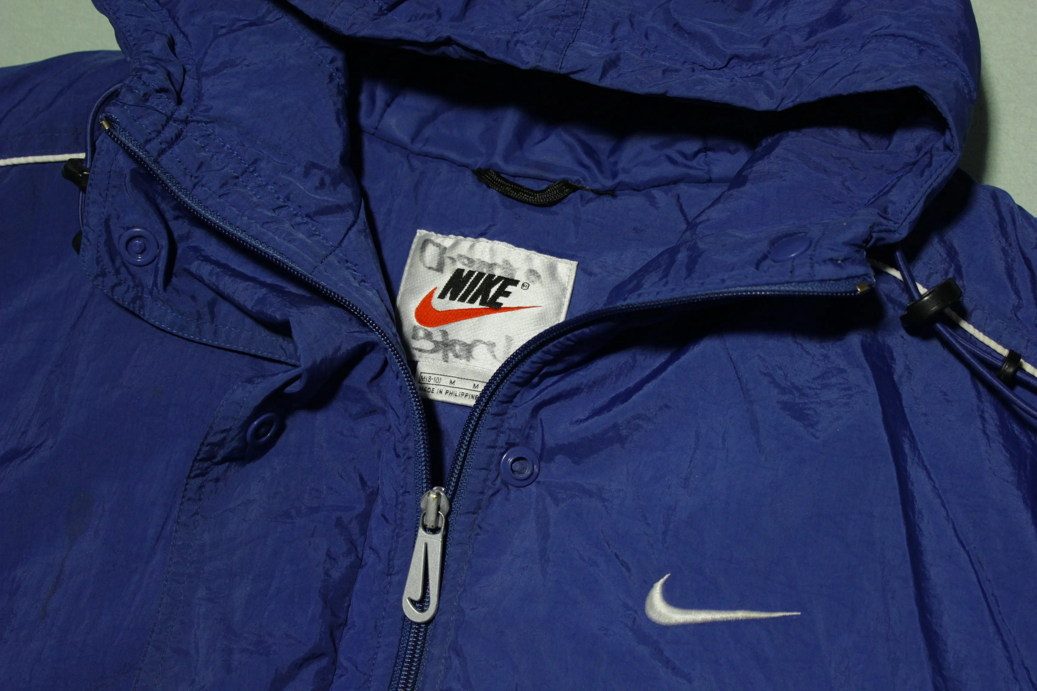 Nike 90s Hooded Parka Off Center Embroidered Swoosh Jacket