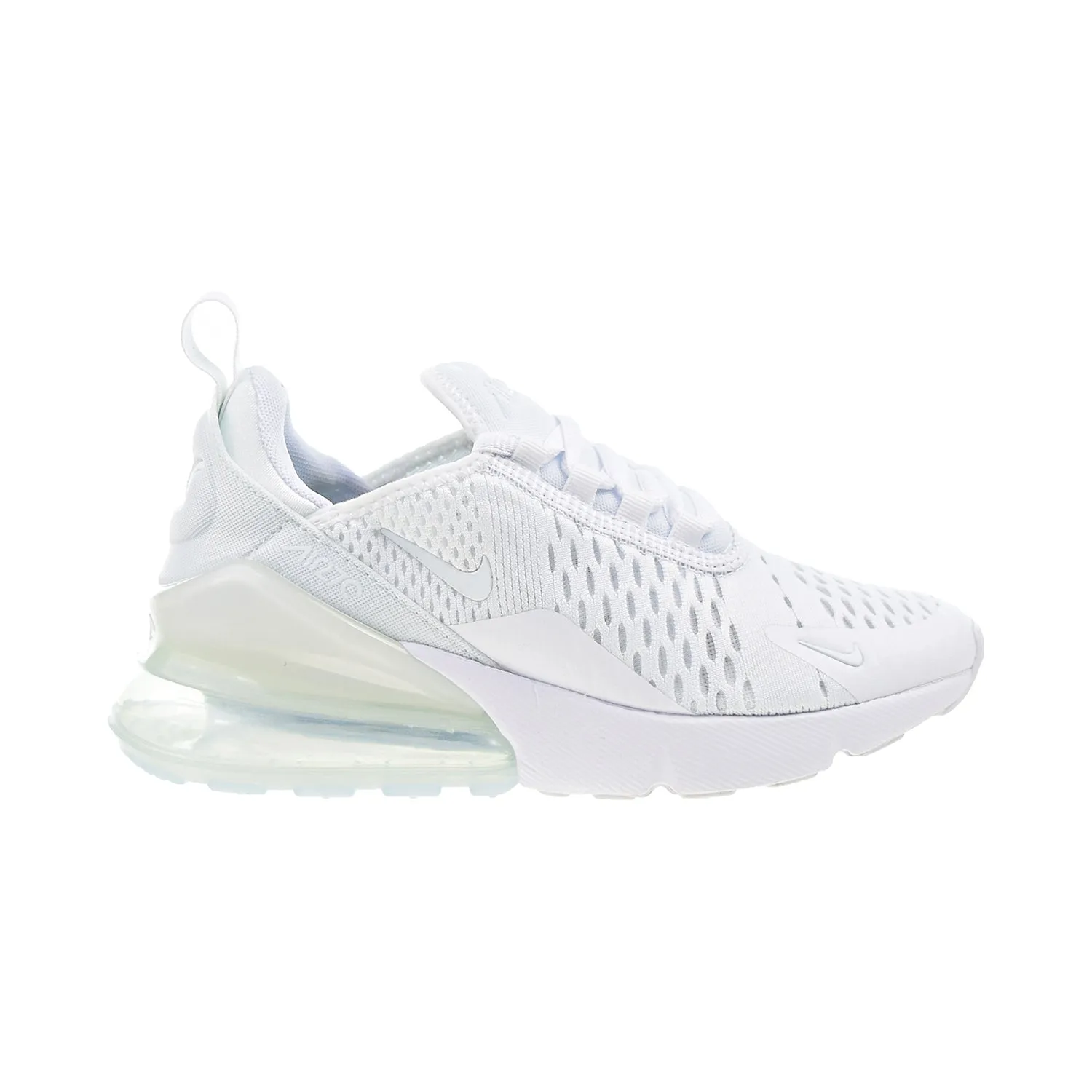 Nike Air Max 270 (GS) Big Kids' Shoes White-Metallic Silver