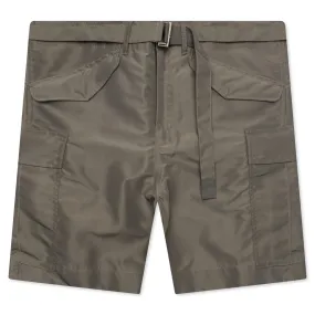 Nylon Twill Shorts - Taupe