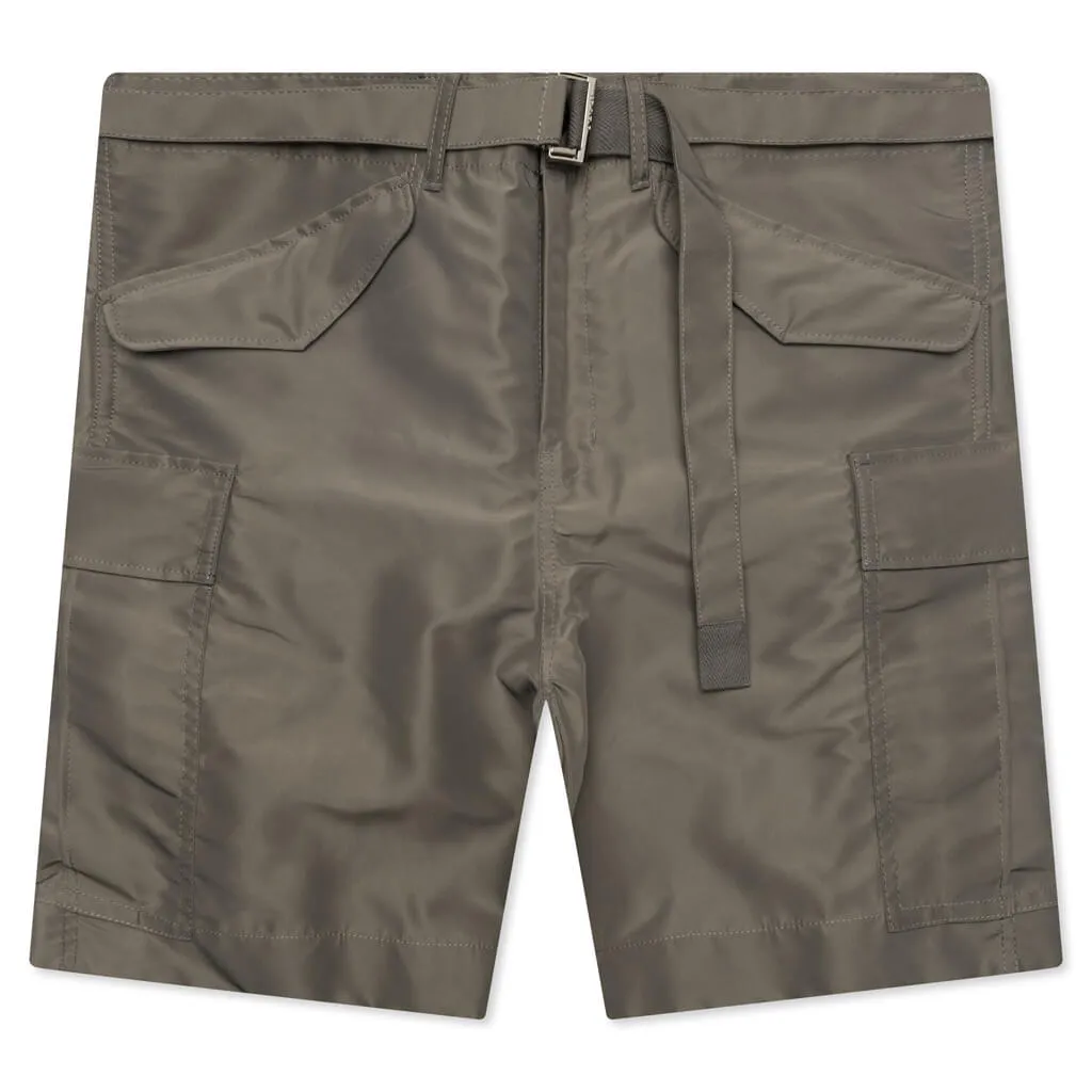 Nylon Twill Shorts - Taupe